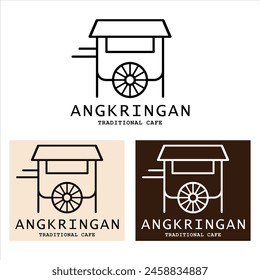 Simple logo design for traditional angkringan cafe from Indonesia