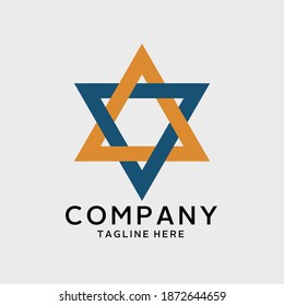 simple logo design two triangular shapes using lines. 