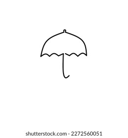 einfaches Logo-Design-Schirm-Kunstsymbol