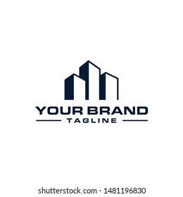 Simple logo design from urban skyline