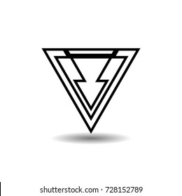 Simple Logo Design. Vector illustration. Urban Triangular Shape Form. 