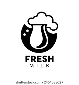 simple logo design for a very fresh milk seller