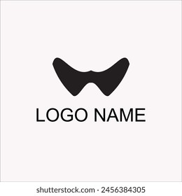 Simple logo design in white and black background color