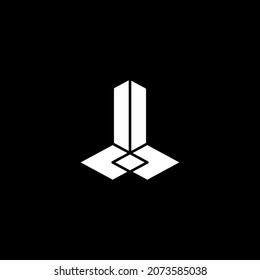 SIMPLE logo design in white square base