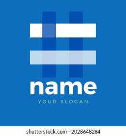 diseño simple de logotipo para su empresa - contiene una imagen de etiqueta con un color azul dominante