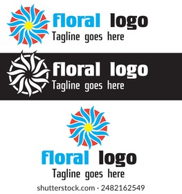 Logotipo simple diseñado para asemejarse a una flor. Se puede utilizar para uso profesional o personal. 