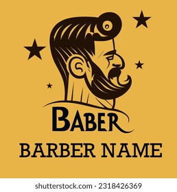 Simple logo design,memorable,beautiful shape,suitable for a barbershop with aunique style