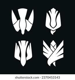 Diseños simples de logotipo en forma de halcón