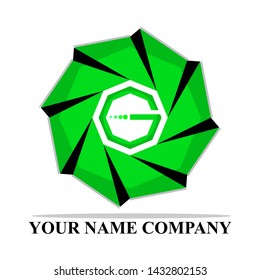 simple logo with dominant green for anything