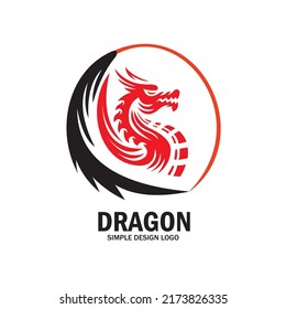 Diseño simple de dragón con logotipo y colaboración en bolas