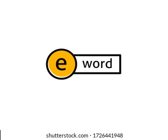 simple logo e word vector, symbol ilustration, business/finance