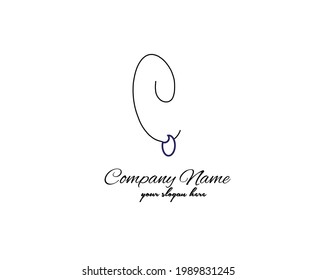 simple logo for earring company