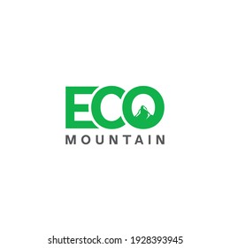 simple logo for eco mountain your community