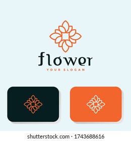 schlichtes Logo elegant abstrakte Blumen