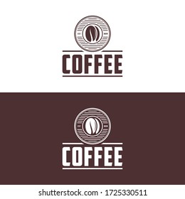 the simple logo emblems of coffee beans