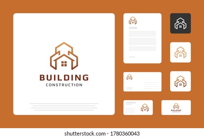 Logotipo simple para emprendedores en construcción, bienes raíces, hipotecas, propiedades.