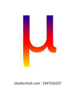 simple logo eps symbol with fun color gradient on logo and clean background. Fan, omega, lamda, miu, iota and unlmtd logo.