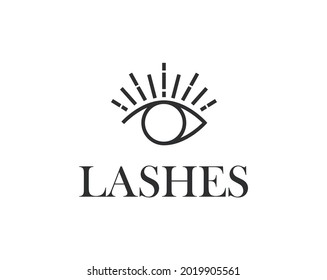 simple logo. eye. branding. 
beauty. style. beauty. business. saloncompany. icon or sign. vector illustration. see. glasses. woman. cosmetic. makeup. logotype. 
lashmaker. eyelashes. fashion. salon