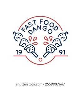 Simple Logo with Fast food dango icon. Simple logo with fast food dango icon for social media, app, and web design. Vector illustration