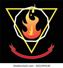 SIMPLE LOGO, FIRE TRIANGLE LOGO
