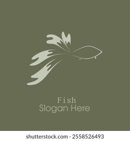 simple logo with fish silhouette image