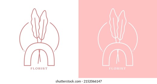 simple logo for flowers shop
