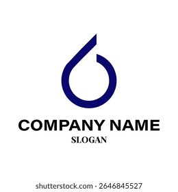 A simple logo in the form of a drop or the number 6. For companies whose activities are related to water