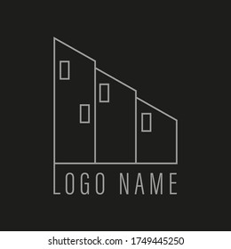 simple logo in the form of house building