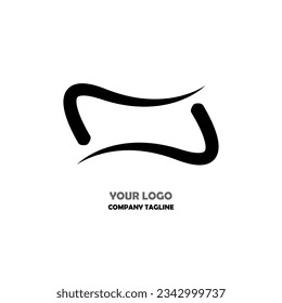 un logotipo sencillo en forma de una línea de lápiz para el logotipo de una empresa o marca