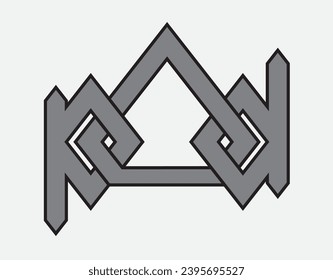 A simple logo forming the letters APD or even the letters PAD, with a combination of black and white.