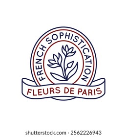 Simple Logo with French fleurs de Paris icon. Simple Logo with the iconic symbol used historically in French heraldry, perfect for cultural and historical references. Vector illustration