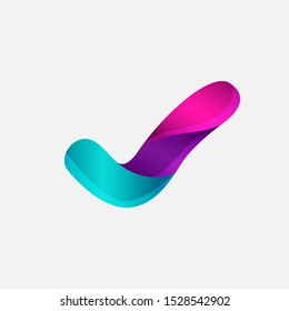 simple logo full color check mark illustration