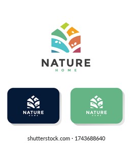 simple logo fullcolor natural house
