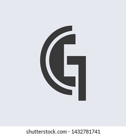 simple logo G minimalist, vector