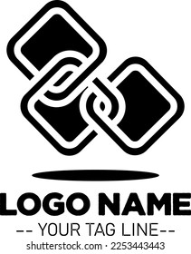 Logotipo simple Geométrico Blanco y Negro con un patrón étnico tradicional  