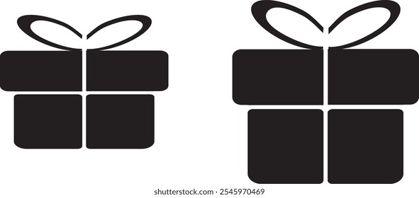 ilustração da caixa de presente do logotipo simples