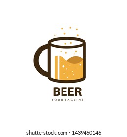 simple logo glass beer design