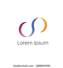 Simple logo in gradient style. Great for brand and personal logos.