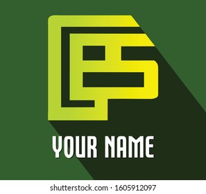 simple logo in green with a black shadow