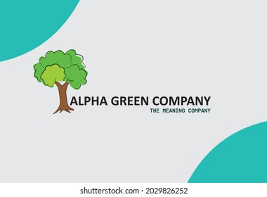 simple logo with green leaves