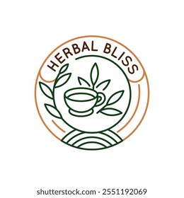 Simple Logo with Herbal bliss icon. Simple logo with herbal bliss icon for social media, app, and web design. Vector illustration