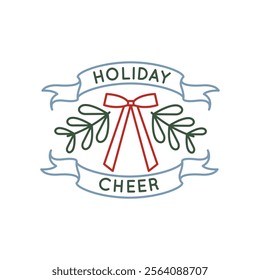 Simple Logo with Holiday cheer icon. Simple Logo with holiday cheer icon for social media, app, and web design. Vector illustration