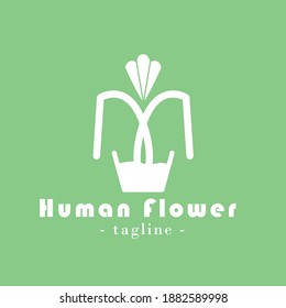 logo simple flor humana moderno