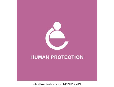 Simple logo for human protection