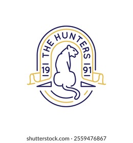 Simple Logo with Hunter Animal icon. Simple hunter animal logo icon for social media, app, and web design. Vector illustration.