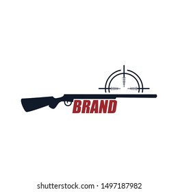 the simple logo of a hunting rifle
