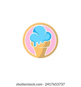 simple logo for ice cream