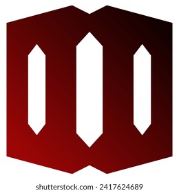 Simple logo or icon with black and dark red color