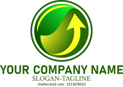 Simple Logo Icon With Natural Theme. If Your Type Of Business Is Something Related To Nature Such As Sustainable Forest Management, Water Resources, Environmentally Friendly Mining, Then This Logo Is 