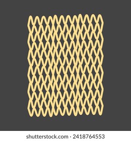 Simple Logo or icon raw noodles yellow with gray background